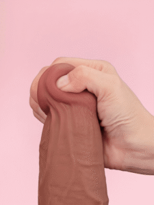 Dildo Realist XXL cu Piele Glisantă și Ventuză 34 cm