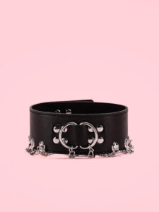 Choker Punk cu Inele si Lanturi