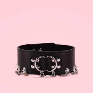 Choker Punk cu Inele si Lanturi