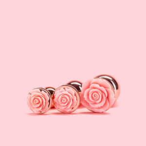 Rose Butt Plug din Metal cu Trandafir 3 Marimi