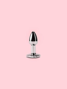 Butt Plug Metal cu Forma Inima - Marimi Variabile