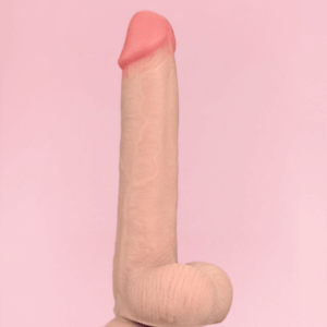 Dildo Realist cu Piele Glisantă și Ventuză 23 cm