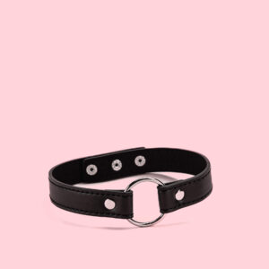 Choker Punk Simplu cu Inel