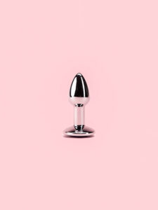 Butt Plug Argintiu din Metal 5 Marimi