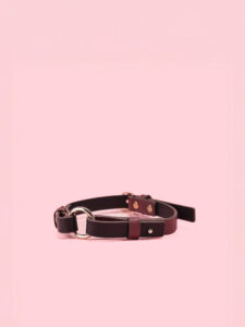 Choker Simplu din Piele cu Model Crocodil