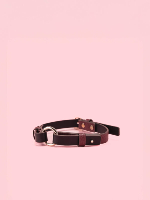 Choker Simplu din Piele cu Model Crocodil
