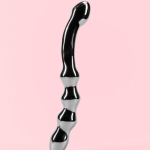 Wand Stimulator Dublu cu Bile și Vârf Curbat 22 cm