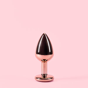 Dop Anal din Metal Rose Gold cu Piatra
