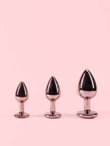 Golden Butt Plug cu Diamant