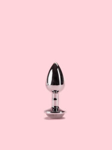 Butt Plug Metal cu Piatra Semi Pretioasa