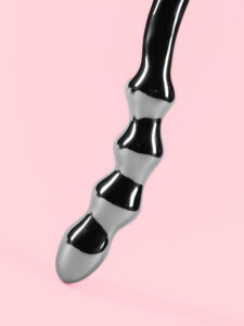 Wand Stimulator Dublu cu Bile și Vârf Curbat 22 cm