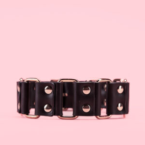 Golden Bondage Collar cu Lesa