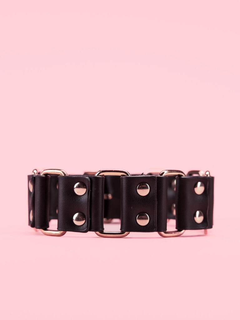 Golden Bondage Collar cu Lesa