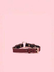 Choker Simplu din Piele cu Model Crocodil