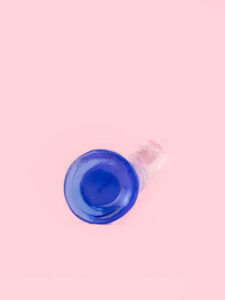 Dildo Transparent Albastru 19 cm