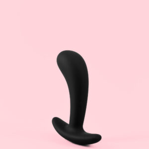 Butt Plug din Silicon Flexibil cu Design Curbat - 3 Mărimi