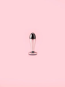 Set Long Metal Butt Plugs cu Diamant