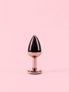 Golden Butt Plug cu Diamant
