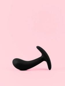 Butt Plug din Silicon Flexibil cu Design Curbat - 3 Mărimi