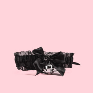 Choker Maid din Satin cu Clopotel