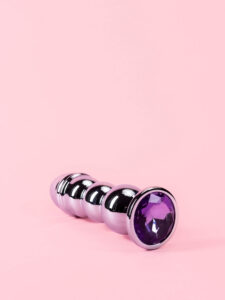 Butt Plug Argintiu XL din Metal Spiralat