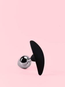 Butt Plug din Metal cu Bază de Silicon Detașabilă - 3 Mărimi