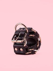 Golden Bondage Collar cu Lesa