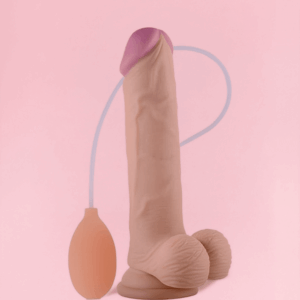 Dildo Realist cu Ejaculare și Ventuză 23.5 cm