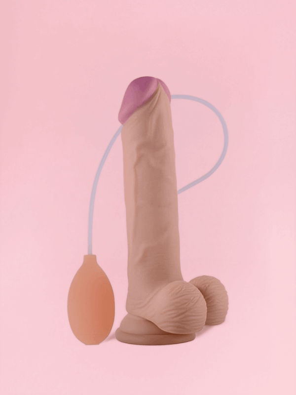 Dildo Realist cu Ejaculare și Ventuză 23.5 cm