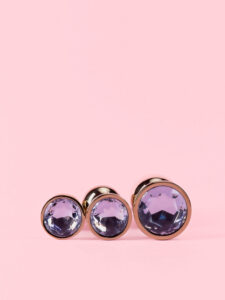 Golden Butt Plug cu Diamant