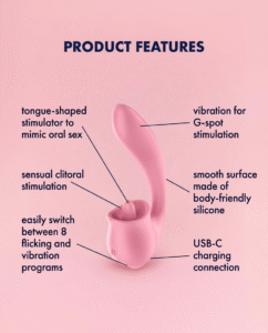 Tongue Genius - Vibrator cu Limbă și Stimulare G-Spot