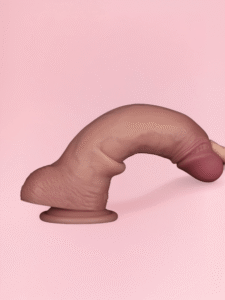 Fredy - Dildo Vibrator cu Piele Glisantă și Telecomandă 21 cm