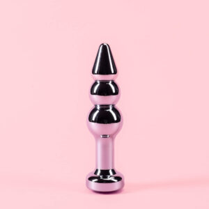 Butt Plug Argintiu din Metal cu Spirala