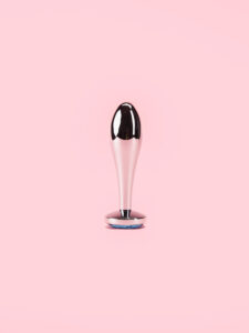 Set Long Metal Butt Plugs cu Diamant