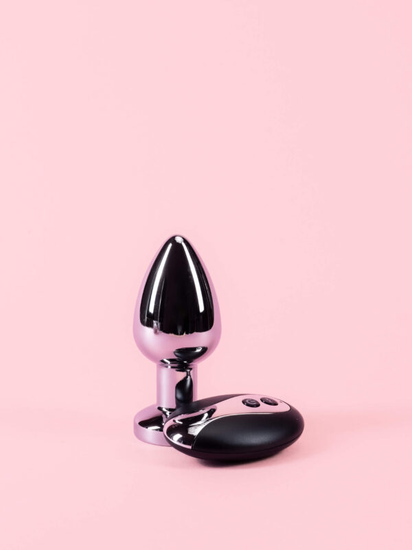 Butt Plug Vibrator din Metal cu Telecomandă - 3 Mărimi