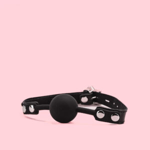 Ball Gag Ajustabil Piele cu Silica
