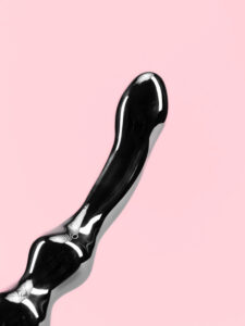 Wand Stimulator Dublu cu Bile și Vârf Curbat 22 cm