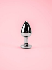 Butt Plug Argintiu din Metal 5 Marimi