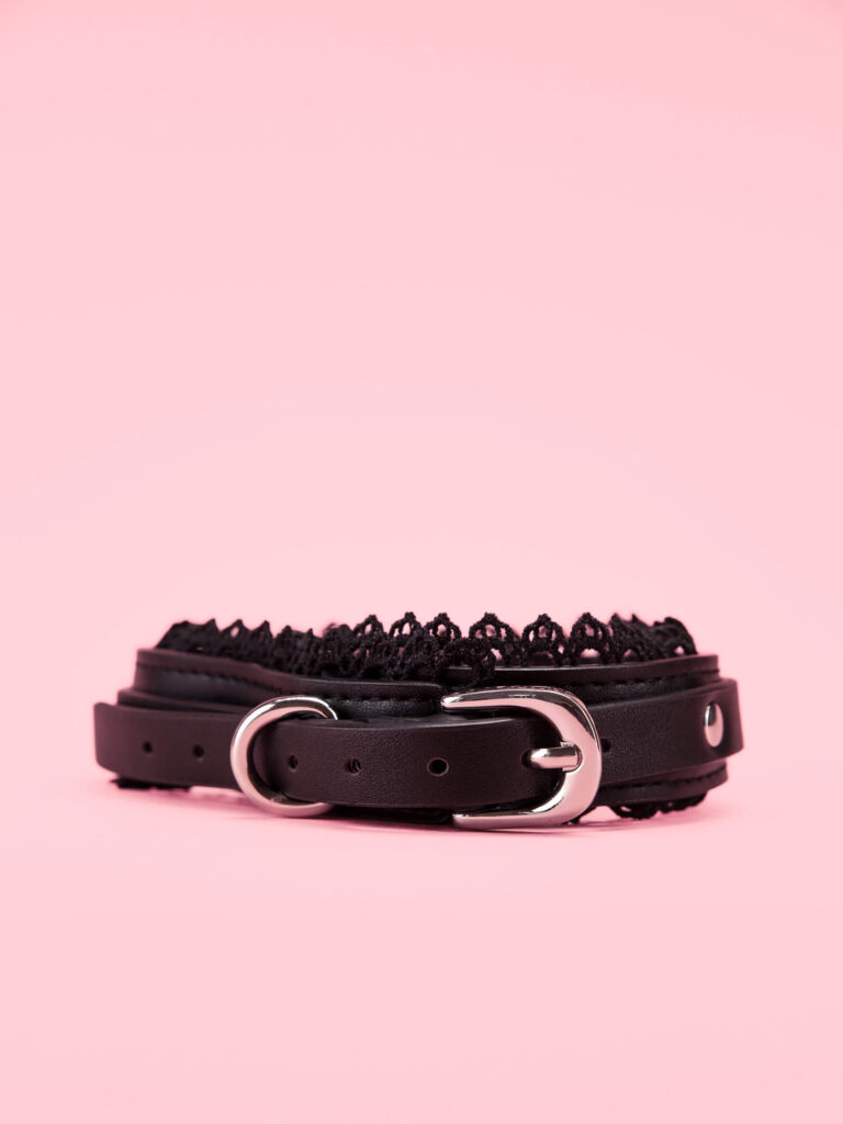 Luxury Choker cu Dantela si Lesa
