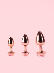 Rose Butt Plug din Metal cu Trandafir 3 Marimi