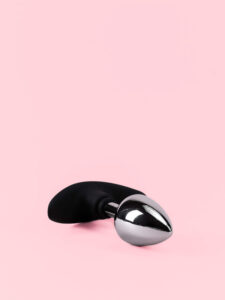 Butt Plug din Metal cu Bază de Silicon Detașabilă - 3 Mărimi