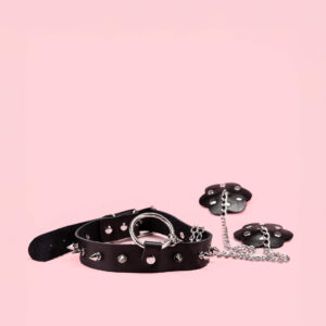 Bondage Spiked Collar cu Acoperitor Sfarcuri