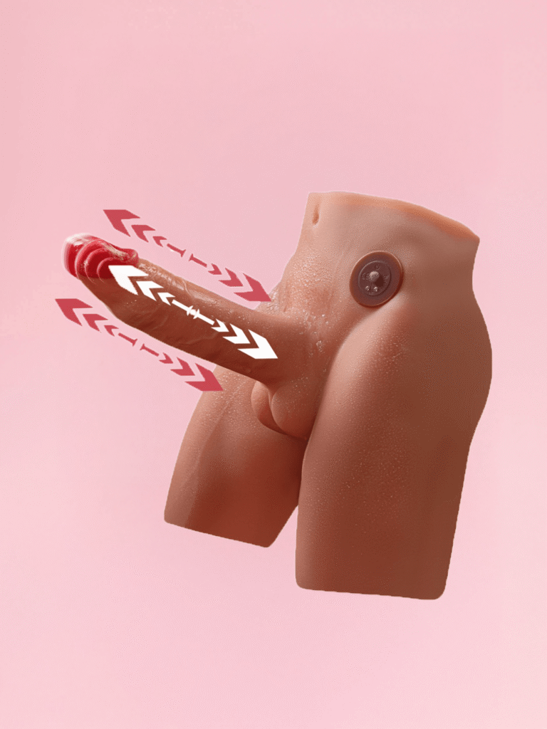 Jason - Torso cu Dildo Vibrator si Orificiu Anal