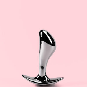 Butt Plug din Metal cu Design Curbat