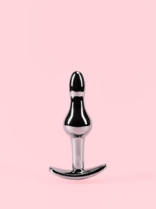 Butt Plug din Aluminiu cu Bază Detașabilă și Diamant