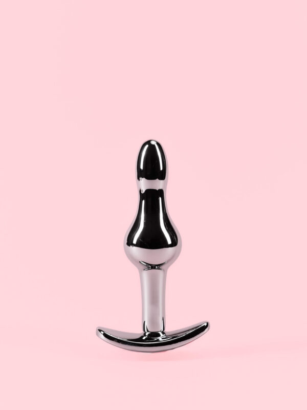 Butt Plug din Aluminiu cu Bază Detașabilă și Diamant
