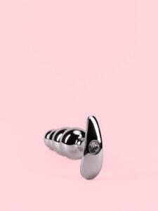 Butt Plug din Aluminiu cu Bile Gradate și Bază Detașabilă - 3 Mărimi