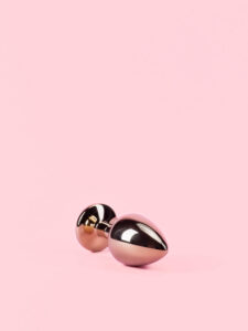 Golden Butt Plug cu Diamant